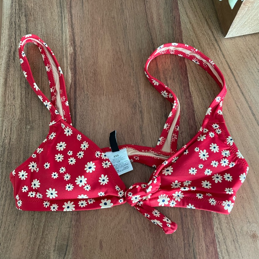 Madewell flowery bikini top